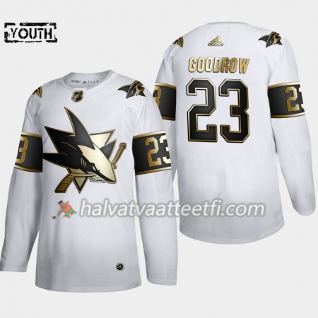 Lasten NHL San Jose Sharks Pelipaita Barclay Goodrow 23 Adidas 2019-20 Golden Edition Valkoinen Authentic